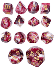 DCC Dungeon Crawl Classics Dice Set - Vampiric Touch 14pc